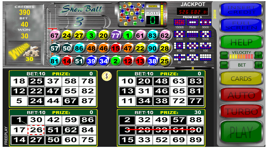 SHOW BALL 3  Jogo de bingo ShowBall 3 online gratis