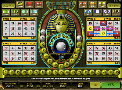 pharaos video bingo gratis